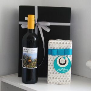 Fine wine+chocolate packet gift set