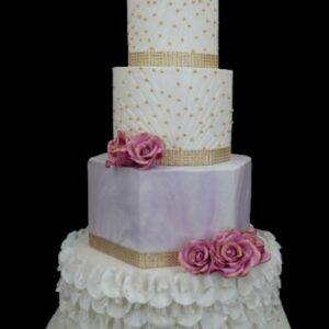 Princely deluxe four-tier wedding cake
