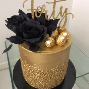 Deluxe gold cake